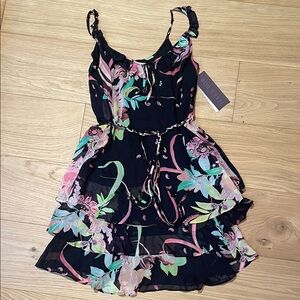 Hale Bob Vibrant Floral Dress, size XS